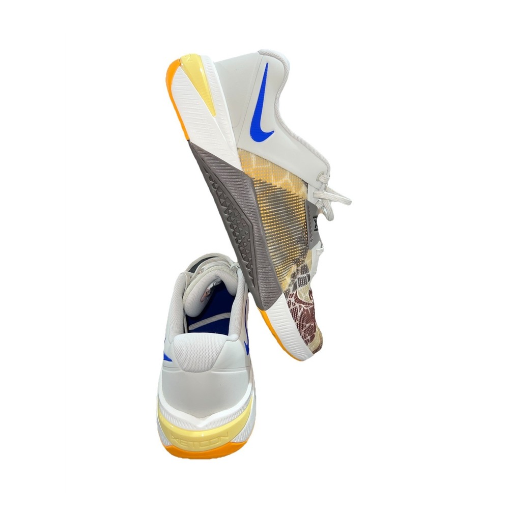 35N1/Nike Colorblock White Yellow Gray Blue Men's Cushioned Athletic Sneakers